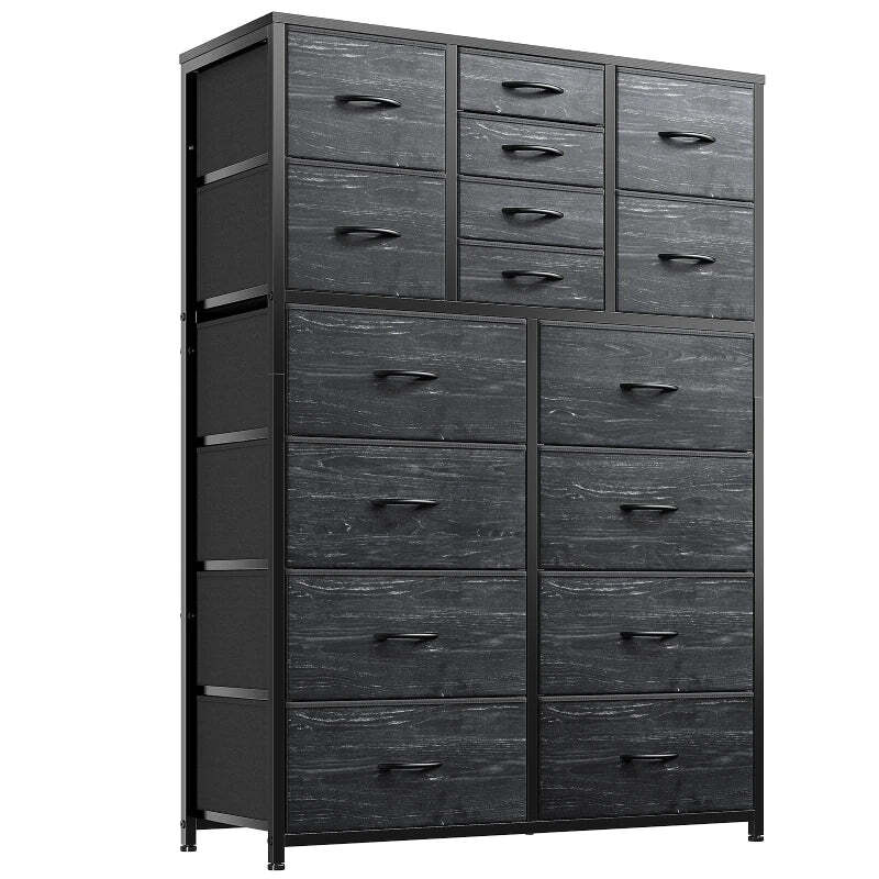 🔥Today's discount is only $32.99-🔥Enhomee Tall Dresser For Bedroom, 16 Deep Drawers Large Dresser, Brown Double Dresser, Chest Of Drawers For Closet, Highboy - Image 2