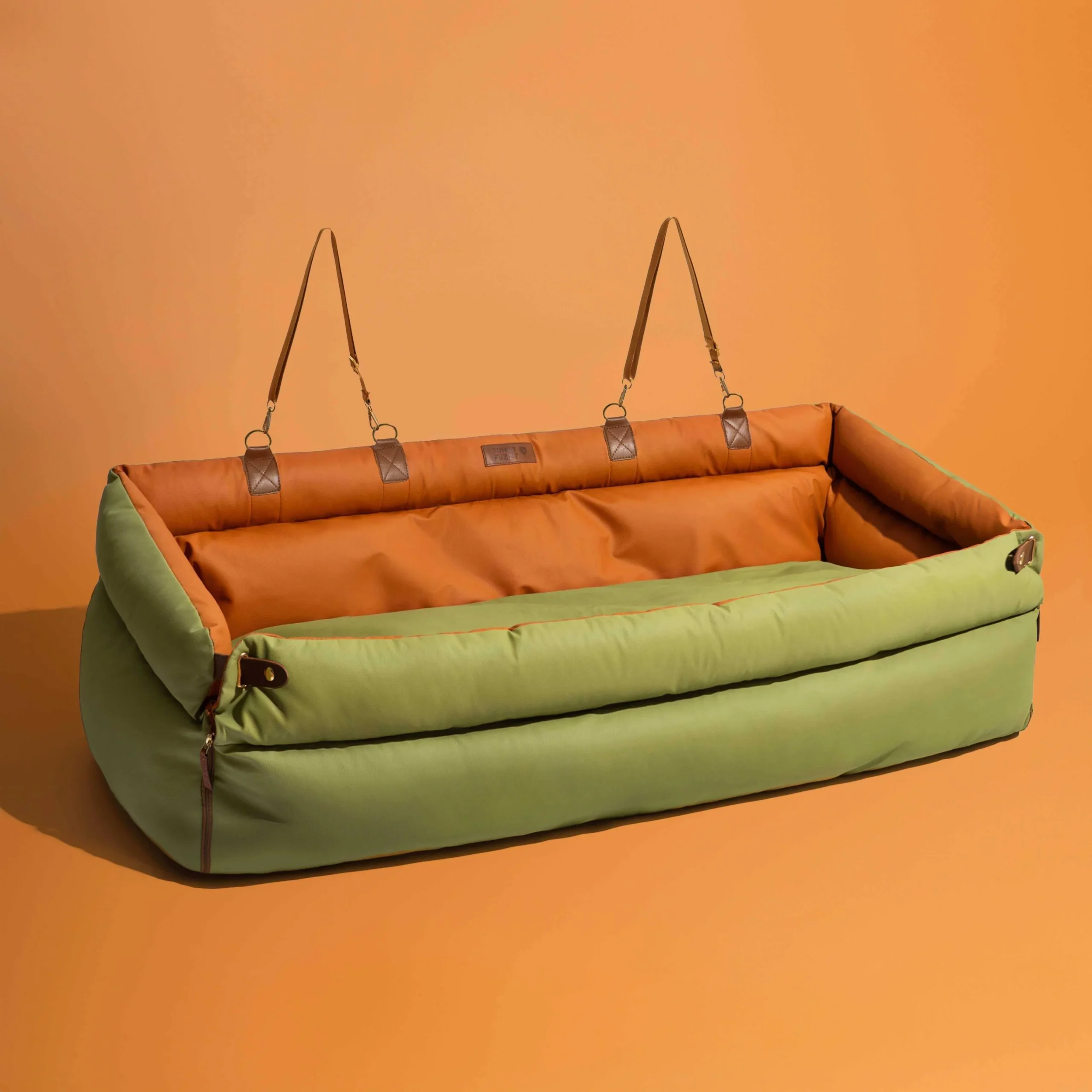 Large Deluxe Faux Leather Dog Car Seat Booster Bed - Urban Voyager - Image 23