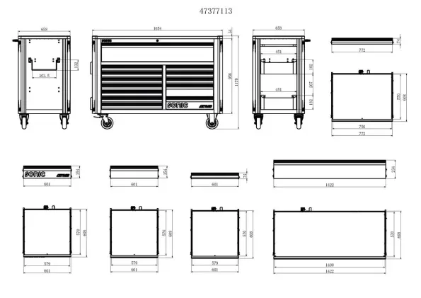 🔥Last Day Limited To 96 Units Only $39.99🔥Factory Clearance Mobile Roller Cab With 13 DRAWERS 5 - Image 7