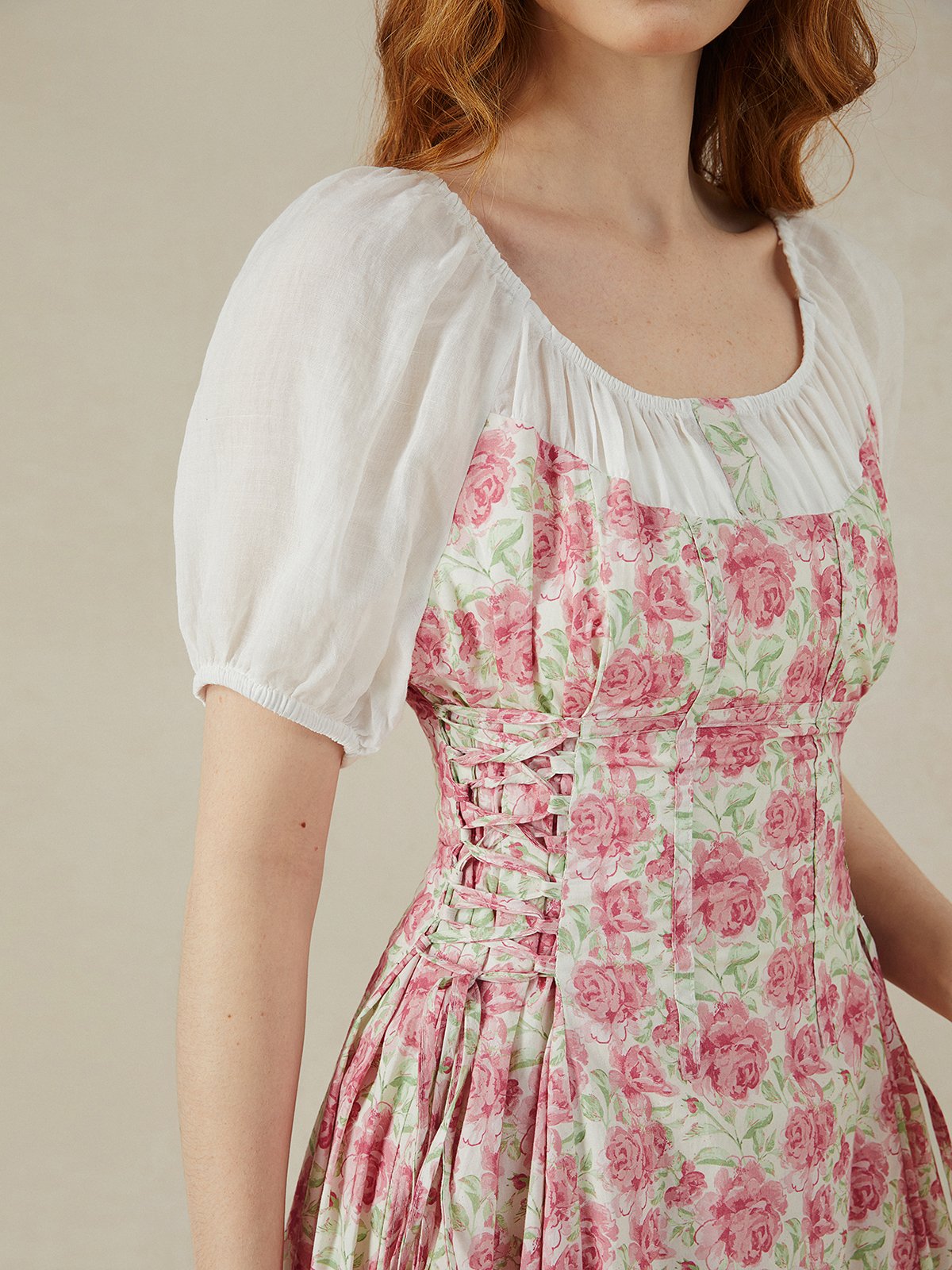 Maxi Dress,  Short Sleeves, Crew Neck,  Floral, Daily - Image 7